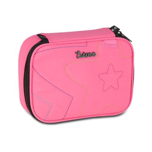 Estojo Box Luluca Feminino Escolar Resistente 36 Elásticos (Rosa)