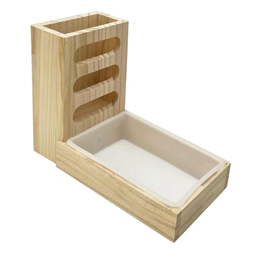 JISADER Kaninchen-Heu-Futterstation mit Katzentoilette, Heu-Halter, Heu-Halter, Heu-Krippe für Kaninchen
