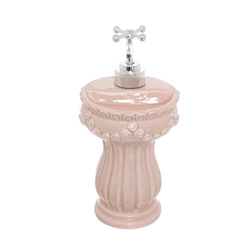 Dosasapone in ceramica, da 11X20,5 cm rosa