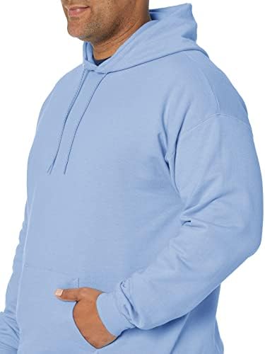 Hanes Men's, EcoSmart, Cotton-Blend Hooded Sweatshirt, Plush Fleece Pullover Hoodie