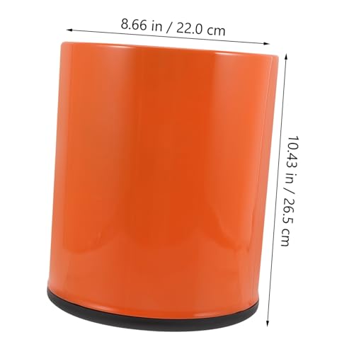 Caneca de basura rectangular de plástico color naranja miniatura 2