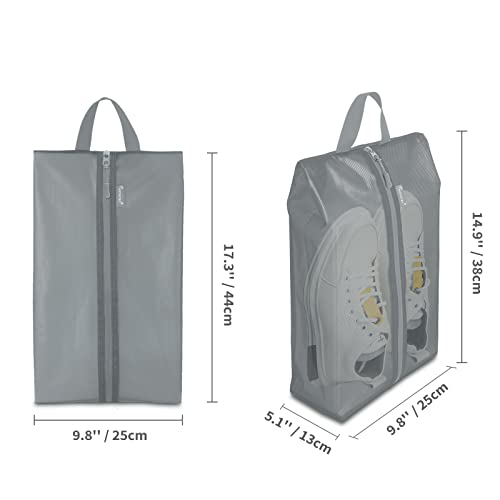 Shoe Bags For Travel, 3 Pack Xx-Large Waterproof Shoe Bags For Women & Men, Translucent Design Protable Shoe Organizer Bag For Packing With Sturdy Zipper(Grey) #TOP1