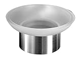 ✅ Exclusivo jabonera de acero inoxidable cepillado y cristal satinado con diseño estético. Se puede usar como estante, soporte, tazón, jabonera, dispensador de jabón, dispensador.