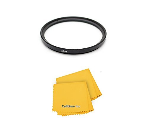 High Definition Enhancing 6-Point Star Cross Filter for Canon Vixia HF M40,Canon Vixia HF M41, and Canon VIXIA HF M500 Cameras + CT Microfiber Cleaning Cloth