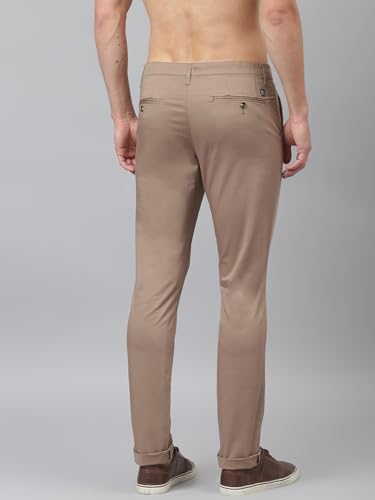 Image of Thomas Scott Men's Classic Slim Fit Easy Wash Mid-Rise Chino Pant (Brown, 32)