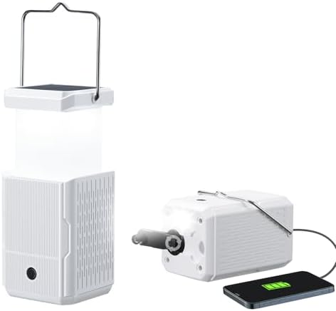 ORUSHE Lanterna de Acampamento Recarregável, Manivela E Luzes de ...