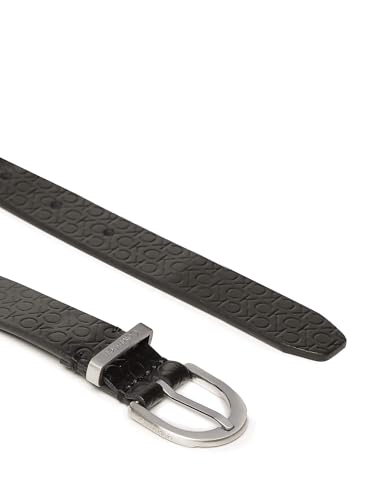 Calvin Klein CK real leather belt with logo fabric height 2.5 item K60K610977, BAX Black/Nero, 90
