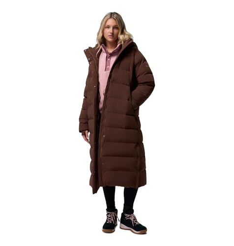 Columbia Women's Amaze Puff Long Hooded Jacket, Tobacco, Large