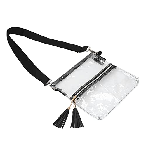 Transparent Tassel Shoulder Bag Clear Messenger Bag For Daily Going Out Beach Travel Shopping Concerts4