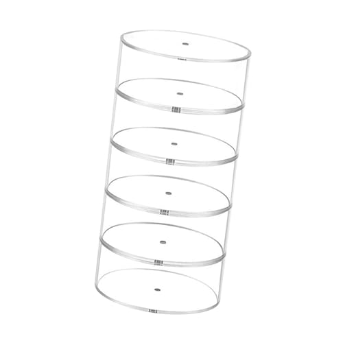 jojomis Acrylic Watch Box Belt Containers 5 Slot Stackable Clear Dustproof Cylindrical Display Case Storage Box for Jewelry Cosmetics Accessories