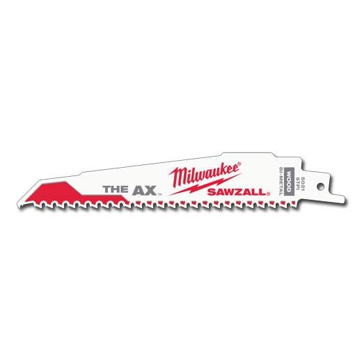 Milwaukee 48005021 - Lama per sega a sciabola L/Pas: 150 x 5 mm (legno chiodato) AX - 5 pezzi