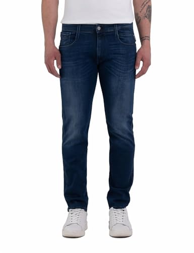 Image of Replay Men's M914 Anbass Power Stretch Jeans, 9 Medium Blue, 32W / 32L