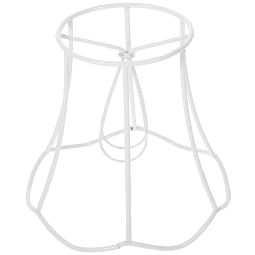 SEWACC Lampenschirm Rahmen Gestell DIY Weiß Eisen Lampenkäfig DIY Eisen Ersatz Lampe Ersatzschirm Wandlampe Tischlampe Stehlampe