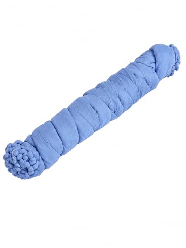 Image of Miraan Solid Pure Cotton Dupatta with Pom Pom Border, 2.25 meters length (DUPCOTTON)