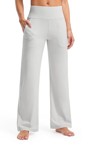Pantalon de yoga pour femme à jambes larges avec poches pour en finir avec le manque de confort