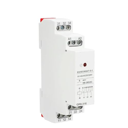 Relais intermédiaire GR8 AC DC 48V relais commutation rail DIN - 4