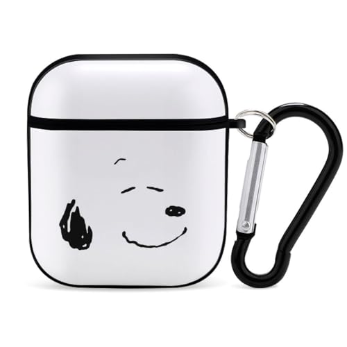 スヌーピー AirPods1/2ケース 保護ケース 収納ケース カバー カラビナ付き キズ防止 紛失防止 エアーポッズ ワイヤレス アクセサリー防水 キャラクター 人気 かわいい 雑貨 便利 第1世代と第2世代のAirPods 極上 雑貨