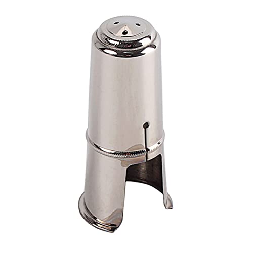 COSMEVIVI サックスマウスピースキャップ サックス用 ソプラノサックスマウスピース mouthpiece the sax マウスピース保護キャップ メタルマウスピースキャップ Silver
