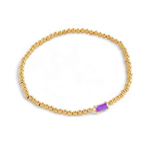 Image of Mint & Lily Gold Beaded Birthstone Bracelets for Women - 18k Gold Plated Stainless Steel Bracelet, Never Fades or Tarnishes