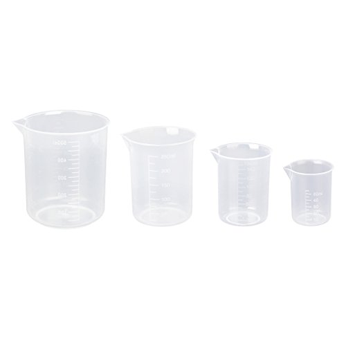 BestMall Beakers Transparent, 50 150 250 500ml