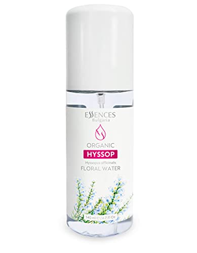 Essences Bulgarie | Eau Florale d'Hysope Bio 140ml | 100% pur et naturel | Brume de beauté rafraîchissante anti-âge | Excellent après-rasage | Sans alcool | Démaquillant | Hydratant | Végétalien Cover