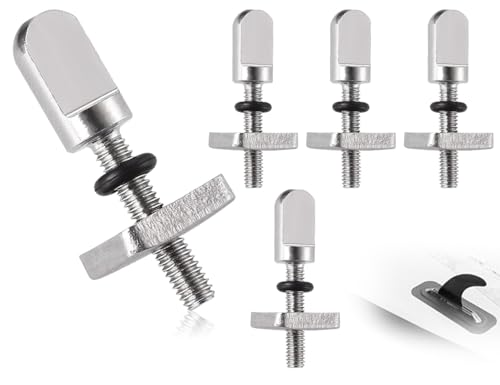 AOYEGIC 4 Stück Surfboard Schraube,Edelstahl Surfbrett Longboard Finnenschraube,Universal Finnenplättchen Flossenschrauben,für SUP,Single Finne,Paddle Board,Fin Plate Kit(Silber)