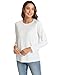 GYS Bamboo Viscose Pajama Tops for Women Long Sleeve Tees Crew Neck Sleep Shirt, White, Large