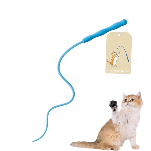 Katzenspielzeug, Silikon, weich, interaktiv, wasserdicht, spielerisch, Katzenspielzeug, Mentalstimulationsspielzeug, Katzenteaser für Training, Hunting Boredom, Simulation, Scratching Indoor Outdoor