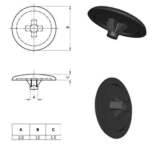 Copriviti In Plastica Bianca - 20 Pezzi Per Viti Pozidriv 2.5mm