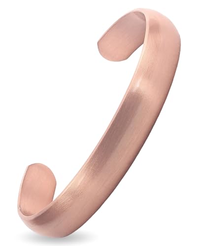 MagEnergy Bracelet en cuivre pour homme et femme, 100 % pur cuivre, brut, solide et non revêtu, fait à la main, bracelet tibétain intemporel, Medium, Cuivre, Pas de...