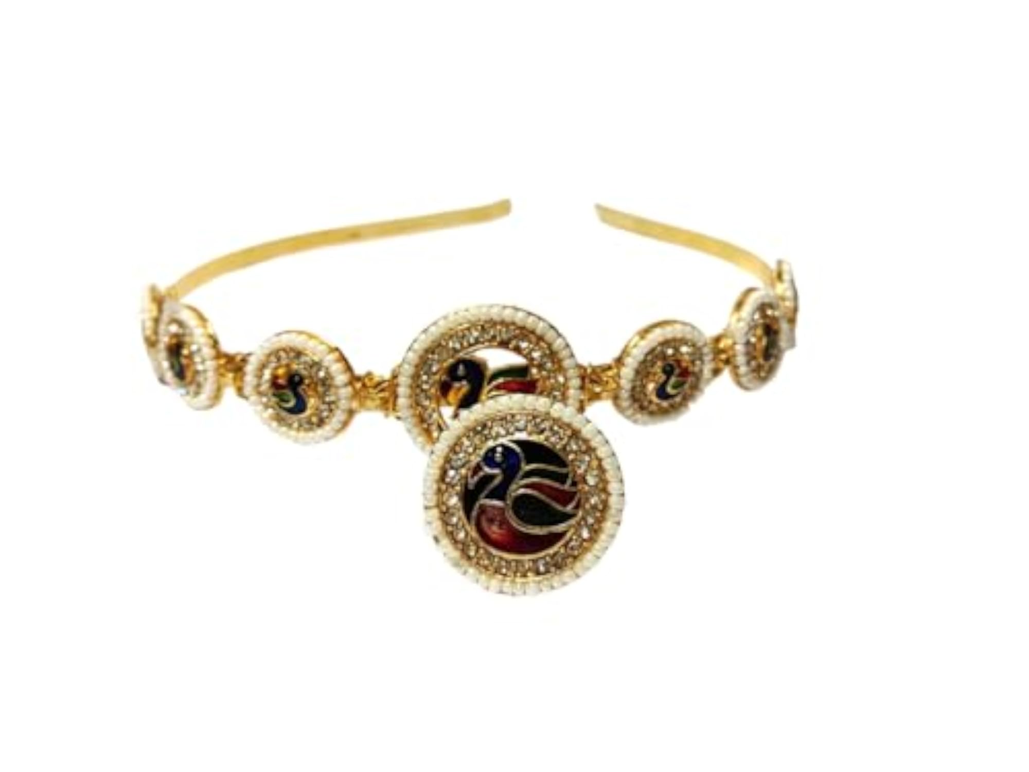 Gold Plated Fancy Hair Band with Borla
