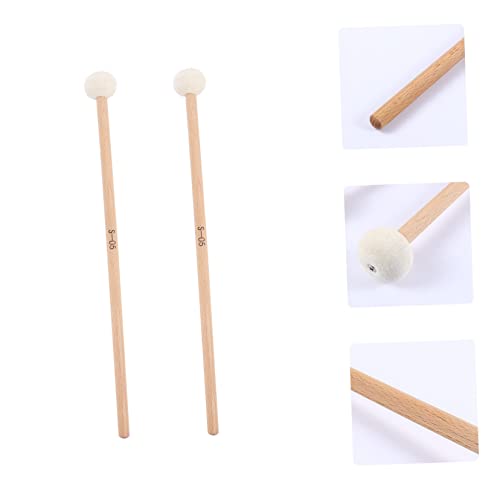 Vaguelly set de 4 baquetas de percusión para timbal, cabeza blanda para niveles miniatura 3