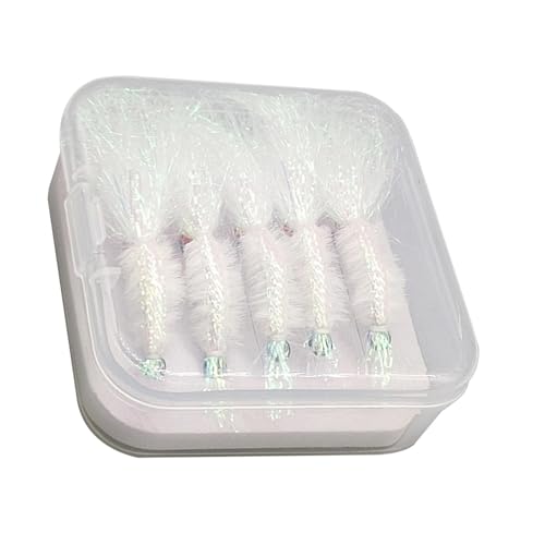 Fly Fishing Lures Set, Trout and Bass Fishing Lures, Fishing Ice Shrimp Streamer Bait Set | Simulation Design of Fishing Tackle for Freshwater, River and Saltwater Fishing