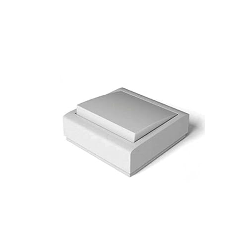 Pulsante di superficie 10 A/250 V, colore bianco, ideale per controllare luci e dispositivi elettrici all'interno.