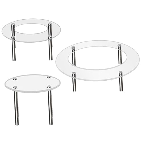 UTHCLO Metal Acrylic Cake Display Stand 3 Tier Riser Ideal for Weddings Birthdays Christmas Decor