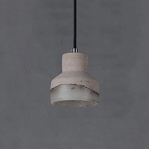 Lámpara de techo de cemento gris E27 moderna y colgante industrial 2