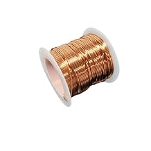 Coil Copper Wire0.12mm 0.2mm 0.3mm 0.4mm 0.5mm 0.6mm 0.7mm 0.8mm 1.0mm Cable Copper Wire Magnet Wire Enameled Copper Winding Wire 0.22Lb/Roll DIY Project - 356F Working Temp 0.7mm/0.22lb-91ft, 1