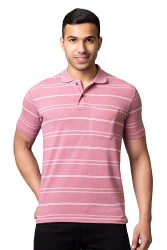 Image of PRORIDERS Half Sleeve 100% Pure Cotton Fabric Collared Regular Fit Men's Polo Striper Tshirt with Pocket for Casual wear