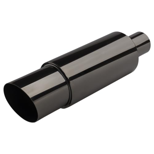 OtpOutopa Exhaust Muffler, Straight Through Stainless Steel Exhaust Tip Resonator Muffler Tailpipe Welded On Universal for Car Sedan SUV Truck