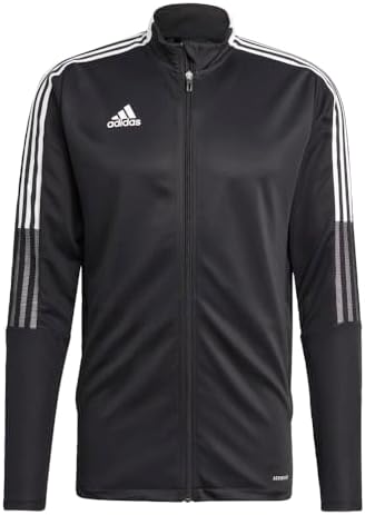 adidas Men's Dark Grey/Semi Solar Yellow Essential Tricot Jacket