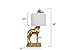 Creative Co-Op Gold Giraffe Lamp with Linen Shade