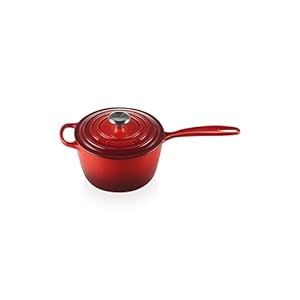 Le Creuset Enameled Cast Iron Signature Saucepan, 2.25 qt., Cerise