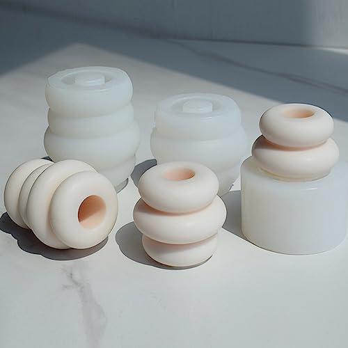 Moule à bougie en résine 3D géométrique en silicone antiadhésif - 5