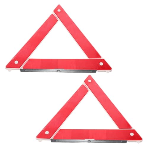 LIFKOME Triángulos Reflectantes para Coche Plegables 2 Piezas, Señal de Coche de Seguridad Pequeña, Reflectores Triangulares para Carretera Trípode Reflectante, Kit Emergencia