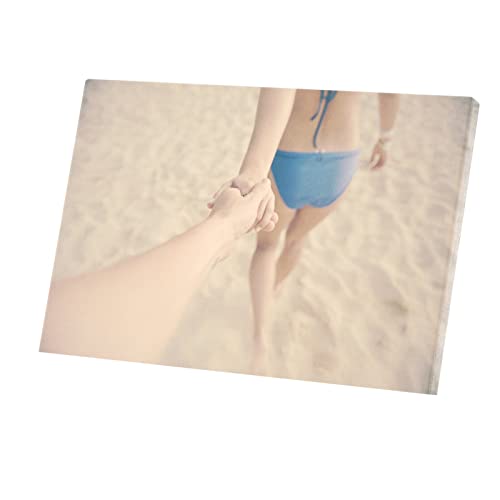 Amour sur la plage baiser et coquillages tableau pour célébrer votre histoire en grand