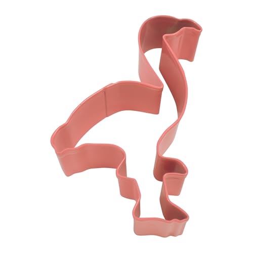 R&M Flamingo Cookie Cutter, 4-Inch, Pink with Brightly Colored, Durable, Baked-on Polyresin Finish
