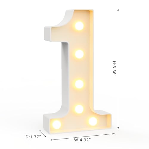 Ledido LED Light Up Marquee Numbers Sign - Cool & Warm Light up Numbers for 21st Birthday Decorations, LED Number Lights for Wedding Anniversary Grad Home Bedroom Table Wall Party Decor, Number 21