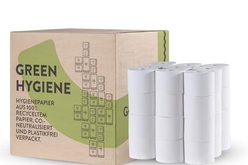 Green Hygiene KORDULA Toilettenpapier 3-lagig Recycling – 36 Rollen, 400 Blatt je Rolle, hochweiß (80°), 46,5 g/m², weich & reißfest