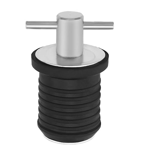 The Lord of the Tools Marine T-Griff Ablassstopfen Twist-Turn Ablassstopfen Boot Kompressionsstopfen Gummistopfen für 25 Mm Loch Boot Marine Zubehör, Edelstahl