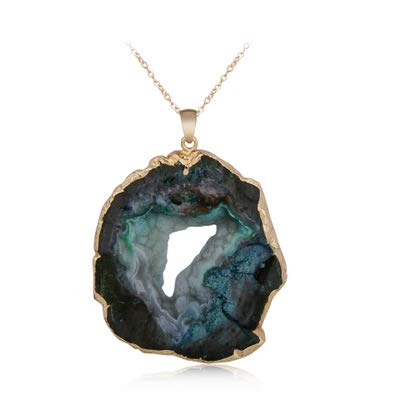 Pendentif en pierre naturelle agate rayée, le cadeau idéal de Saint-Valentin et d'anniversaire